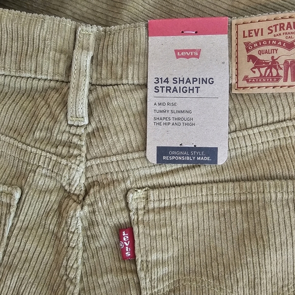 Levi's Light Tan Corduroy Straight Leg Pants - Picture 6 of 13